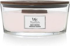 Woodwick Vonná sviečka s dreveným knôtom Ellipse Sheer Tuberose 453,6 g