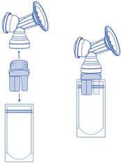 KikkaBoo Adaptéry pro odsávání mateřského mléka do sáčku 2 ks
