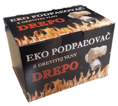 Eko podpaľovač DREPO z drevitej vlny, 65ks podpalov pre kotol, krb, gril, kachle, sporák, pec, piecku, kozub