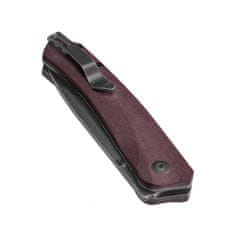 Kizer V3629A1 Agressor Red vreckový nôž 7,6 cm, Black Stonewash, červená, Richlite (kompozit)