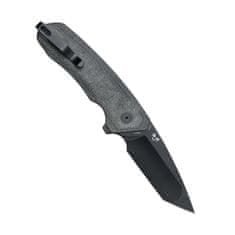 Kizer V4602C1 Mad Black vreckový nôž 8,4 cm, celočierna, Micarta