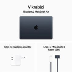 Apple MacBook Air 15, M3 8-core/16GB/512GB SSD/10-core GPU, temně atramentová (MXD43CZ/A)