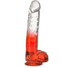 XSARA Dvoubarevné dildo 24 cm gelový umělý penis na silné přísavce - 78955402