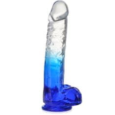 XSARA Dvoubarevné dildo 24 cm gelový umělý penis na silné přísavce - 76606447