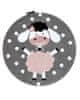 Detský kusový koberec Petit Dolly sheep grey kruh 120x120 (priemer) kruh