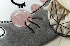 Dywany Łuszczów Detský kusový koberec Petit Kitty cat grey kruh 120x120 (priemer) kruh