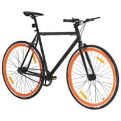 Vidaxl Bicykel s pevným prevodom čierno-oranžový 700c 51 cm