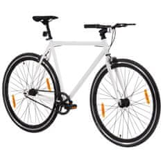 Petromila vidaXL Bicykel s pevným prevodom bielo-čierny 700c 59 cm