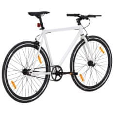 Petromila vidaXL Bicykel s pevným prevodom bielo-čierny 700c 55 cm