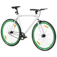 Petromila vidaXL Bicykel s pevným prevodom bielo-zelený 700c 51 cm