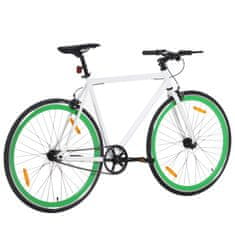 Petromila vidaXL Bicykel s pevným prevodom bielo-zelený 700c 59 cm