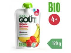 Good Gout BIO Ovocné pyré bez lepku Jahoda a banán 120g - ovocný príkrm