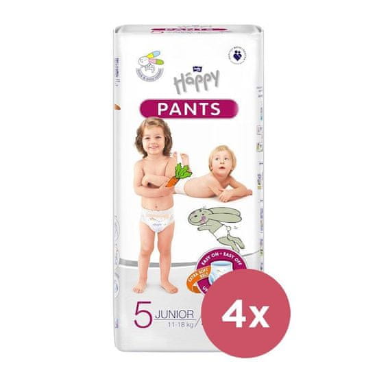 Bella Happy 4x Pants Nohavičky plienkové jednorazové 5 Junior (11-18 kg) 40 ks