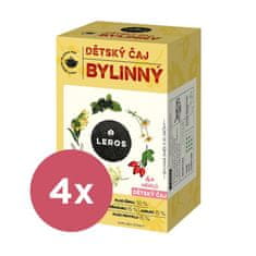 LEROS 4x Čaj detský Bylinný 20x1,8g