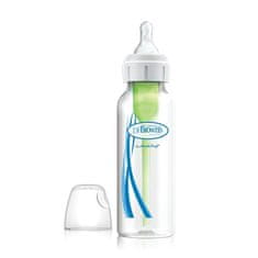 Dr.Brown´s Set fľaša plast 250ml + Cumeľ FreshFirst + Prstová zubná kefka
