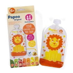 Petite&Mars Kapsička na jedlo Papoo Original Lion 6 ks