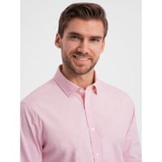 OMBRE Pánska košeľa REGULAR svetloružová MDN124350 M