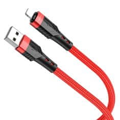 Borofone Kábel BU35 Influence - USB na Lightning - 2,4 A 1,2 metra červený