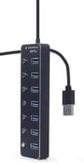 Gembird USB HUB 7-portový USB 3.1 Gen1, s vypínači