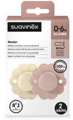 Suavinex Cumlík SX PRO fyziologický 2 KS WONDER 0/6m, Whitecap Gray + Pale Mauve