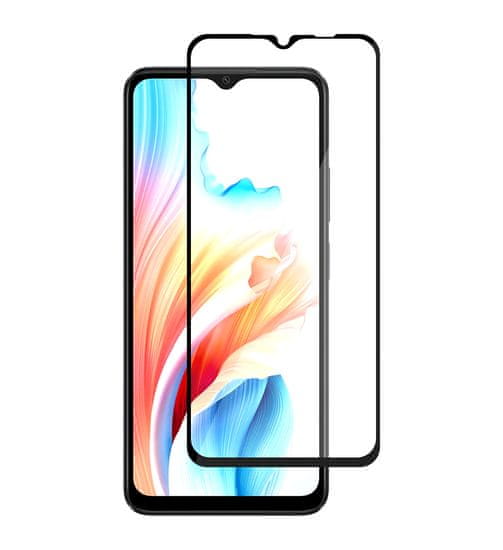 Nuvo ochranné sklo na displej pre Oppo A38 4G čierny rám