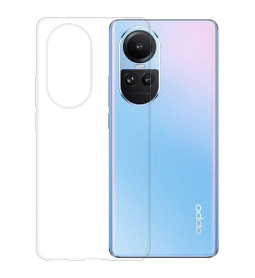 Nuvo Gumený obal na Oppo Reno10 5G priehľadný