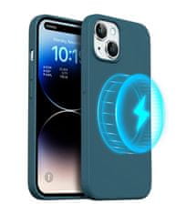 Nuvo Silikónový obal s MagSafe NUVO na Apple iPhone 15 modrý