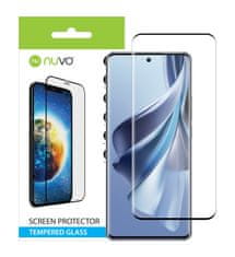 Nuvo ochranné sklo na displej pre Oppo Reno10 5G čierny rám