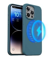 Nuvo Silikónový obal s MagSafe NUVO na Apple iPhone 15 Pro modrý