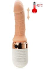 XSARA Realistický vibrátor posuvný penis v diskrétní tubě s funkcí ohřevu do 42°c - 79644022