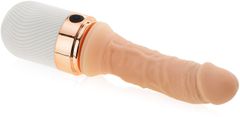 XSARA Realistický vibrátor posuvný penis v diskrétní tubě s funkcí ohřevu do 42°c - 79644022
