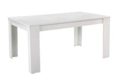 KONDELA Jedálenský stôl biela 160x90 cm TOMY NEW