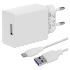 OBAL:ME Cestovná Nabíjačka USB-A 10W + USB-A/USB-C Kábel 1m White