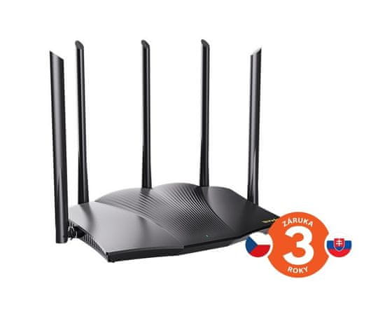 Tenda TX12 Pre AX3000 WiFi6 Router, 1x GWAN, 3x GLAN, IPv6, 5x 6dBi, WPA3, Mesh, SK app