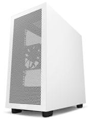 NZXT skriňa H7 Flow edition / ATX / 2x 120 mm fan / USB-C / 2x USB / presklená bočnica / mesh panel / bieločierna