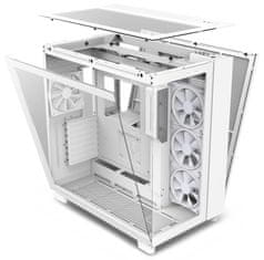 NZXT skriňa H9 Elite dvojkomorová ATX / 3xRGB 120 mm / 1x 120mm fan / presklená / RGB&fan controler / biela