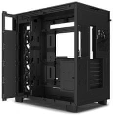 NZXT skriňa H9 Flow dvojkomorová ATX / 4x120mm fan / až 10xfan / perforovaný top / preskl. bočnice, front / čierna