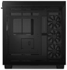 NZXT skriňa H9 Flow dvojkomorová ATX / 4x120mm fan / až 10xfan / perforovaný top / preskl. bočnice, front / čierna