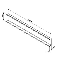 SAPHO CHANEL dekoračná lišta medzi zásuvky 784x70x20 mm, zlatá mat DT802 - Sapho