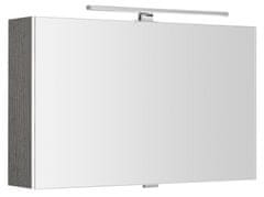 SAPHO CLOE galerka s LED osvetlením 80x50x18cm, dub strieborný CE080-0011 - Sapho