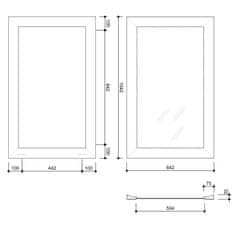 SAPHO BERGARA zrkadlo v drevenom ráme 642x1042mm, zlatá NL528 - Sapho