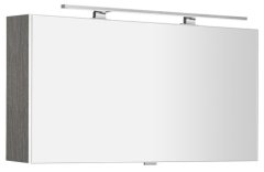 SAPHO CLOE galerka s LED osvetlením 100x50x18cm, dub strieborný CE100-0011 - Sapho