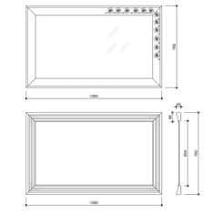 SAPHO MANTILA zrkadlo v drevenom ráme 760x1260mm, antik NL740 - Sapho