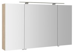 SAPHO MIRRÓ galerka s LED osvetlením, 3x dvierka, 120x70x16cm, brest bardini MC121-0013 - Sapho