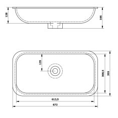 SAPHO IMPALA umývadlo pod dosku 672x166x355mm, Rockstone, biela mat IM630 - Sapho