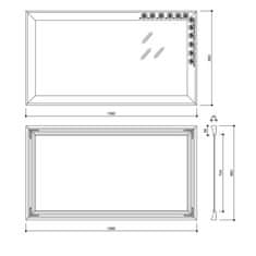 SAPHO MANTILA zrkadlo v drevenom ráme 860x1560mm, antik NL741 - Sapho