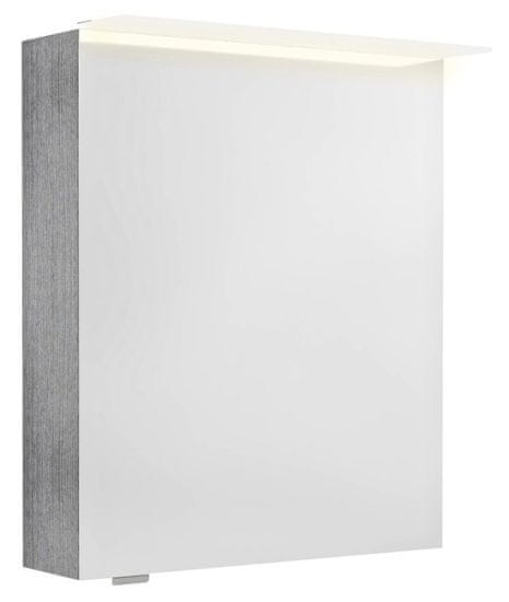 SAPHO LINEX galerka s LED osvetlením, 60x70x15cm, ľavá/pravá, dub strieborný LX060-0011 - Sapho