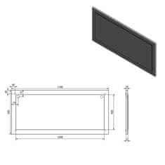 SAPHO TREOS zrkadlo v ráme 1100x500x28mm, dub Polar (TS102) TS100-1010 - Sapho