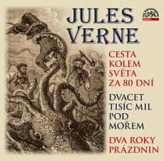 Jules Verne: Cesta kolem světa za 80 dní, Dvacet tisíc mil pod mořem a Dva roky prázdnin