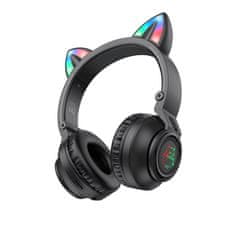 Borofone Bezdrôtové slúchadlá BO18 Cat Ear čierne